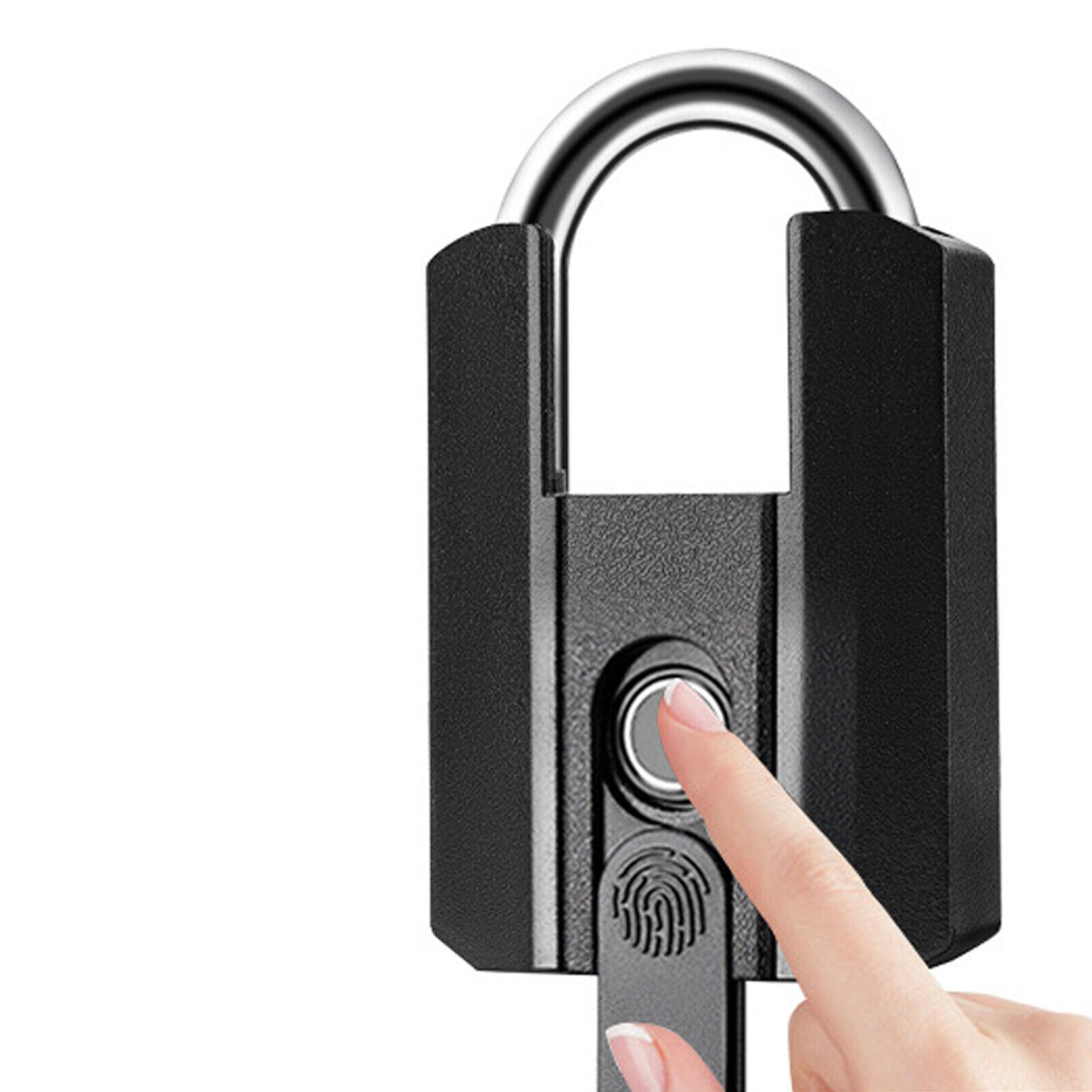 Smart Waterproof Bluetooth Fingerprint Padlock Locker Lock W/ 2 Keys Black