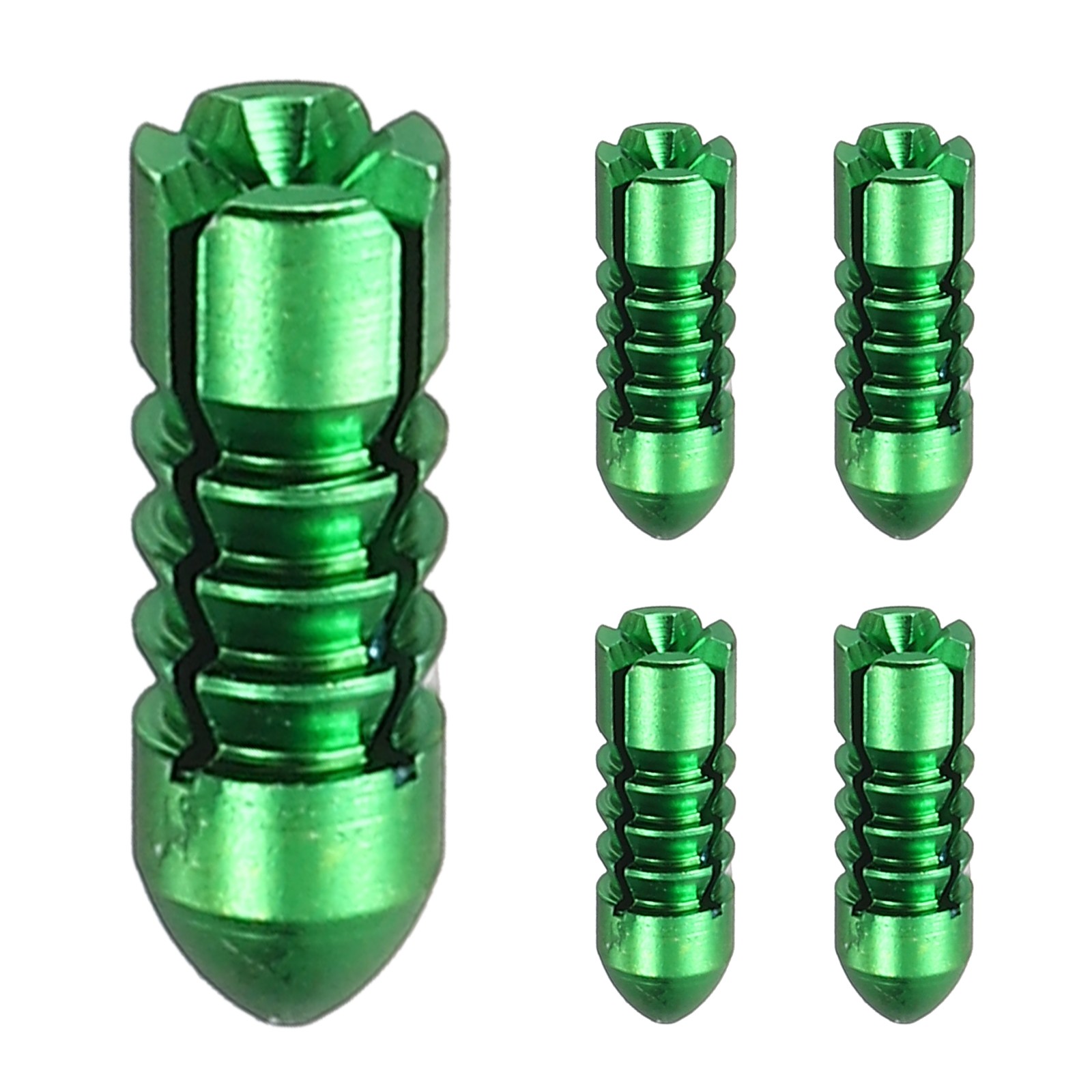 5 Pcs Dart Flight Protectors Fixed 90 Degrees Wing Savers Protects, Green