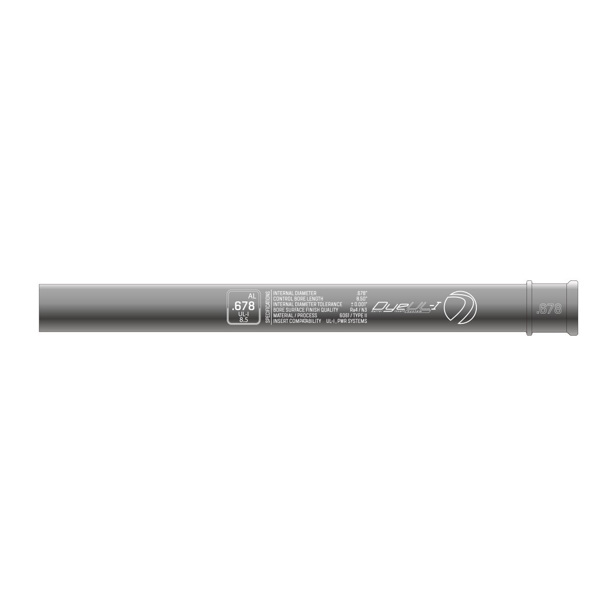 Dye UL-I Barrel Insert - Bore .678