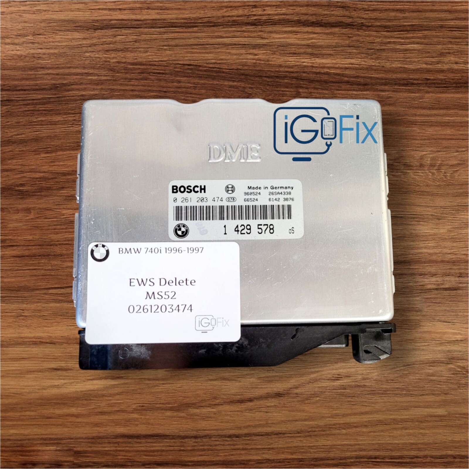 BMW M5.2 Bosch DME ECU E38 740i EWS DELETE IMMO OFF WHOLE UNIT INCL 0261203474