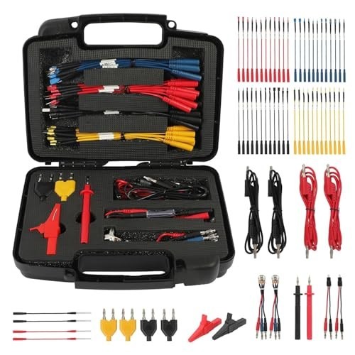 68PCS Multimeter Test Leads Kit - Replaceable Probes, Alligator Clips, Banana Pl