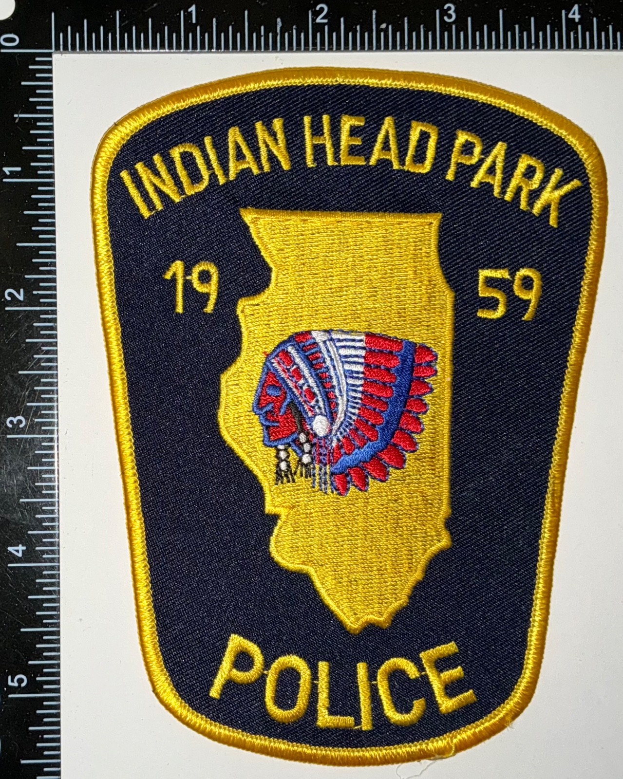 VINTAGE Indian Head Park Illinois IL Police Patch