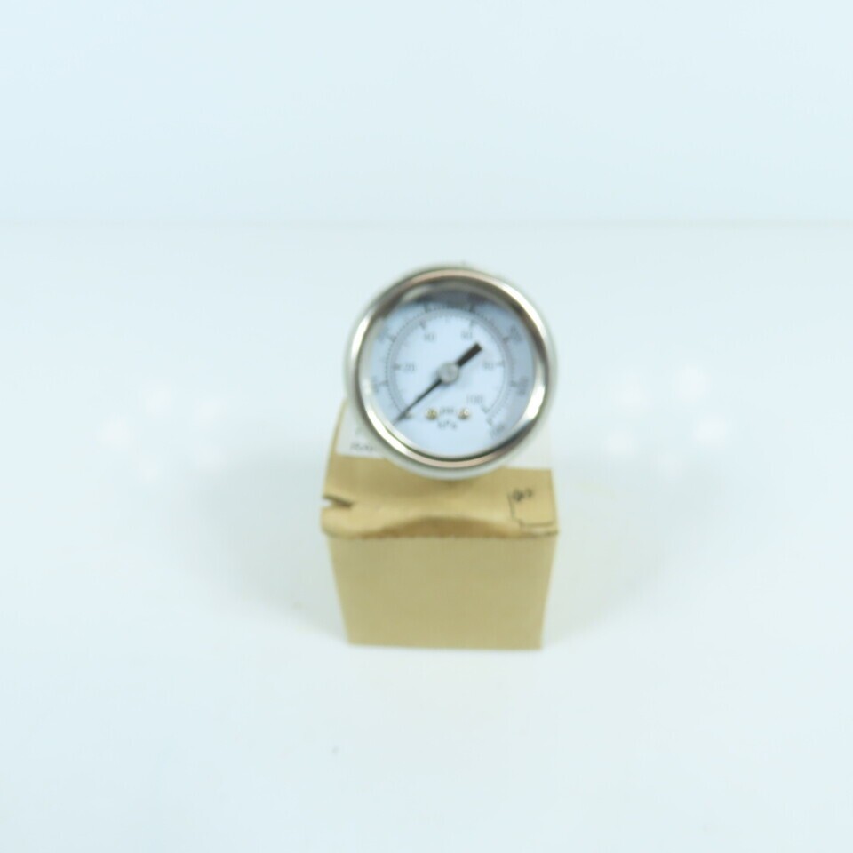PM15C1C8L18BV2 1-1/2" Stainless Steel Pressure Gauge 0-100PSI 0-700KPA 1/8" CBM