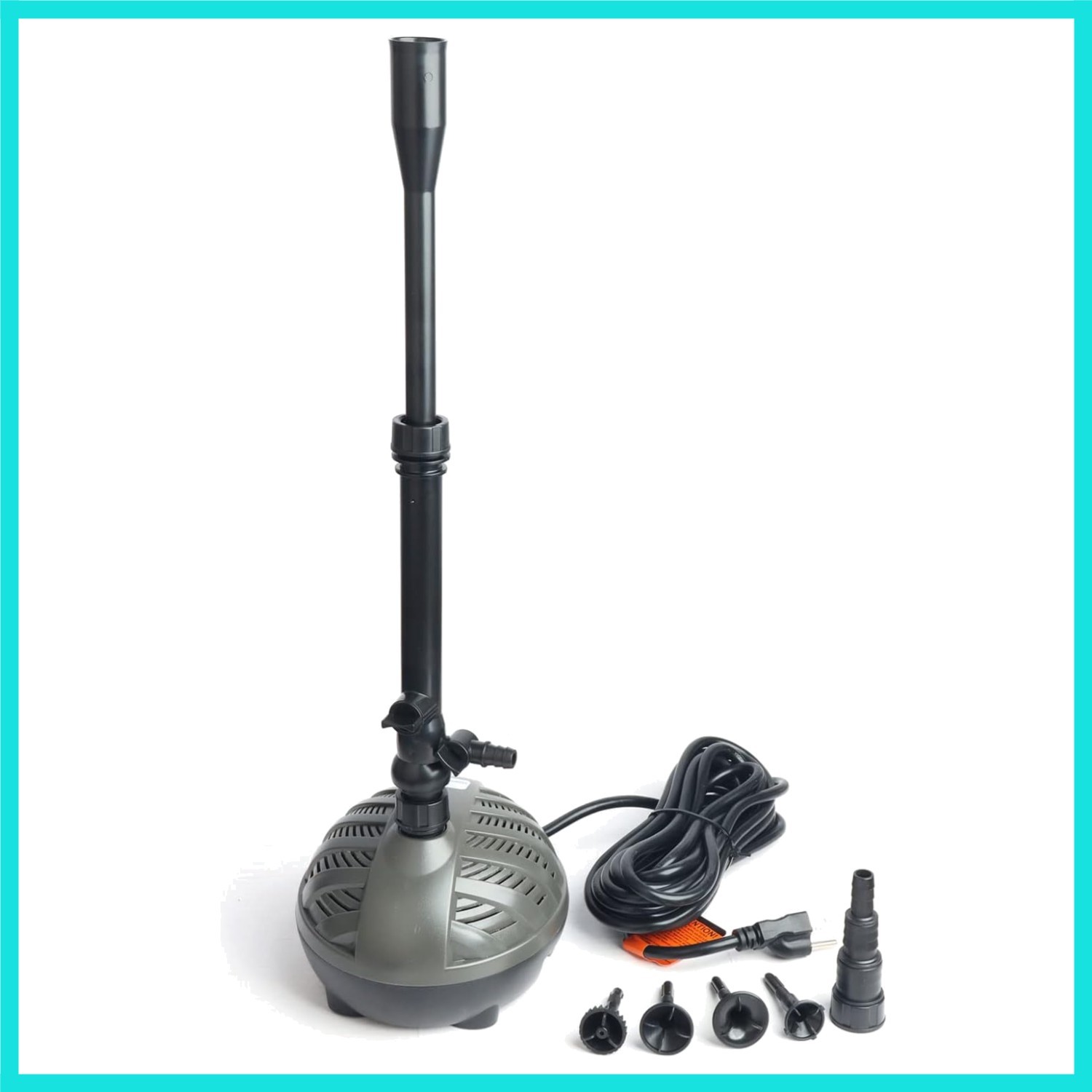 Modern Turtle Shell Submersible Pond Aquarium Pump - 792GPH, 4 Fountain Heads...