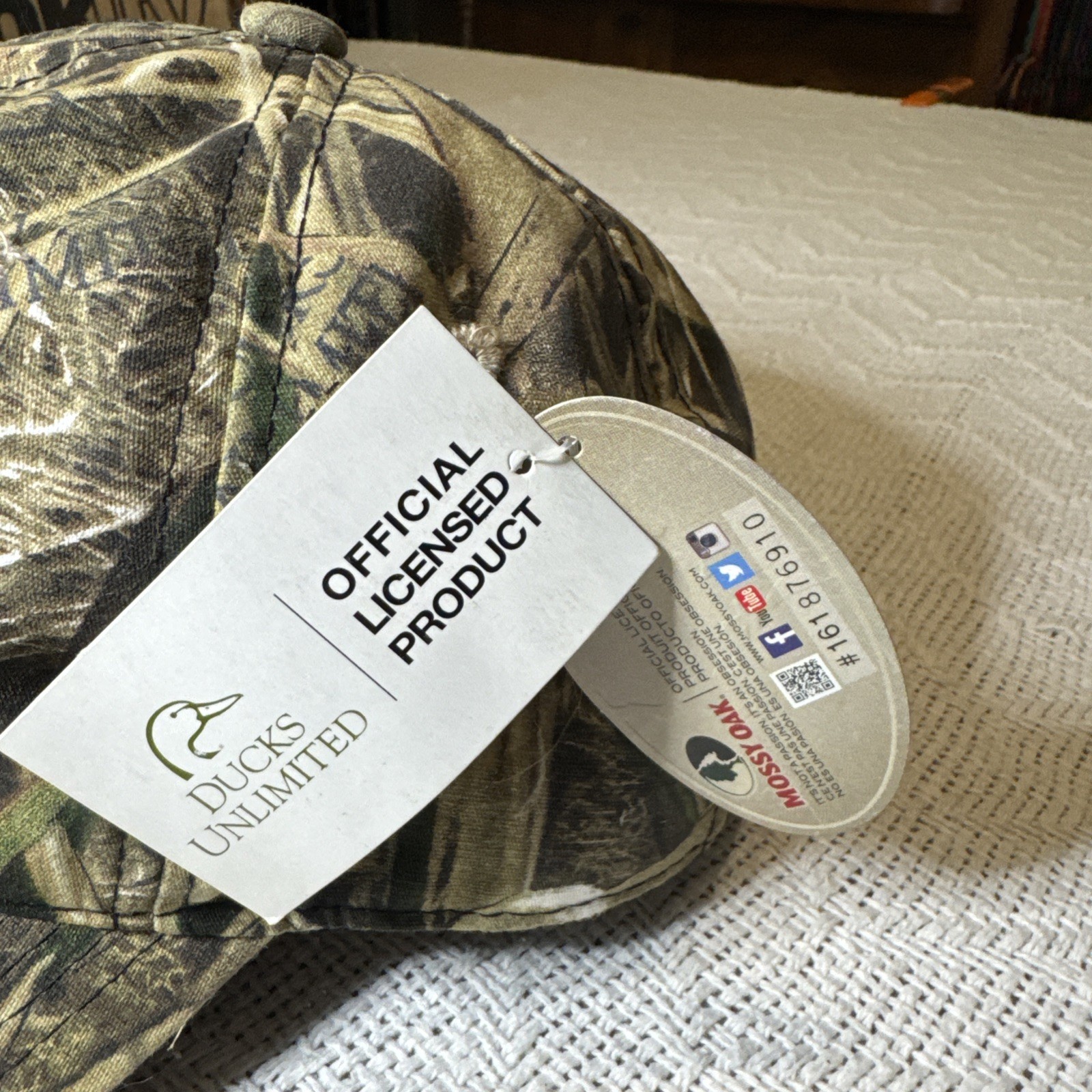 Ducks Unlimited Mossy Oak Shadow Grass Camo Adjustable Strapback Cap Hat NEW NWT