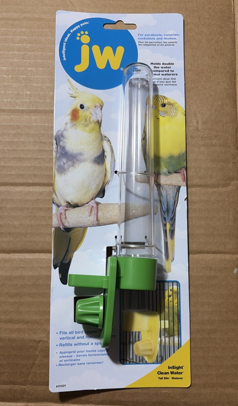 JW Insight Clean Water Silo Bird Waterer TALL #31301 Green