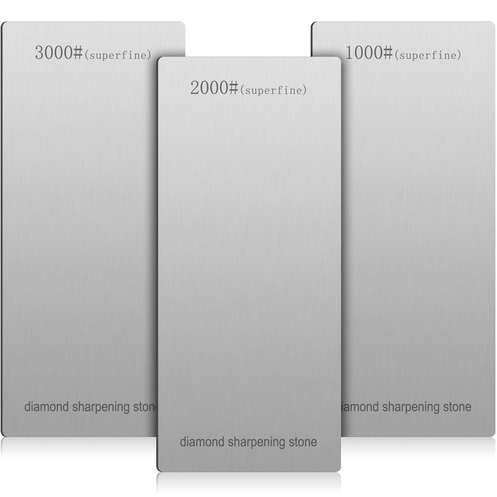 3 Pieces Diamond Sharpening Stone Diamond Knife Sharpener Plate Honing Whetst...