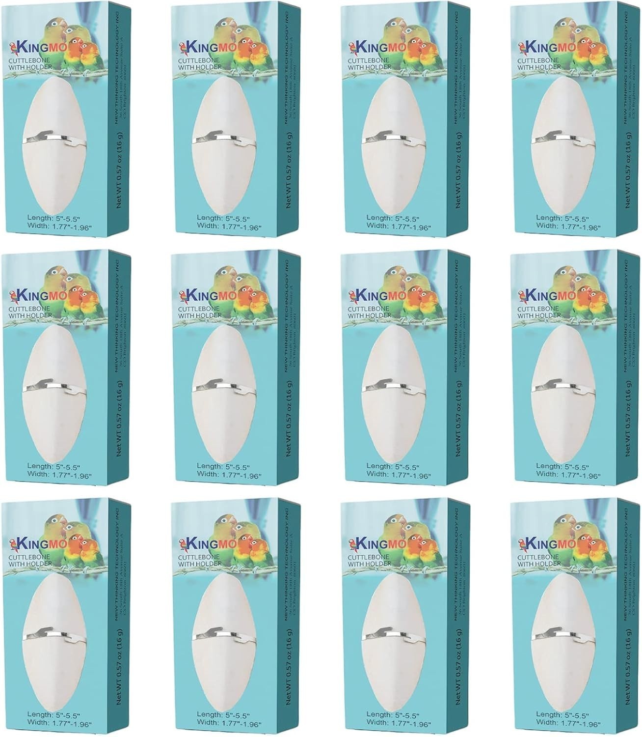3.5"-4" Cuttlebone Birds Parakeets Cuddle Bone W/ Metal Clip Cuttlefish Bone