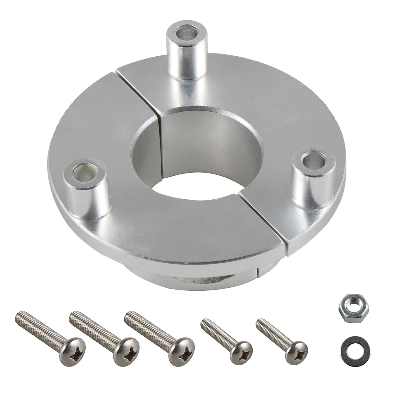 Silver 36mm CNC Adaptor For 1.5 Inch 66cc 80cc Motorized Bike Bicycle