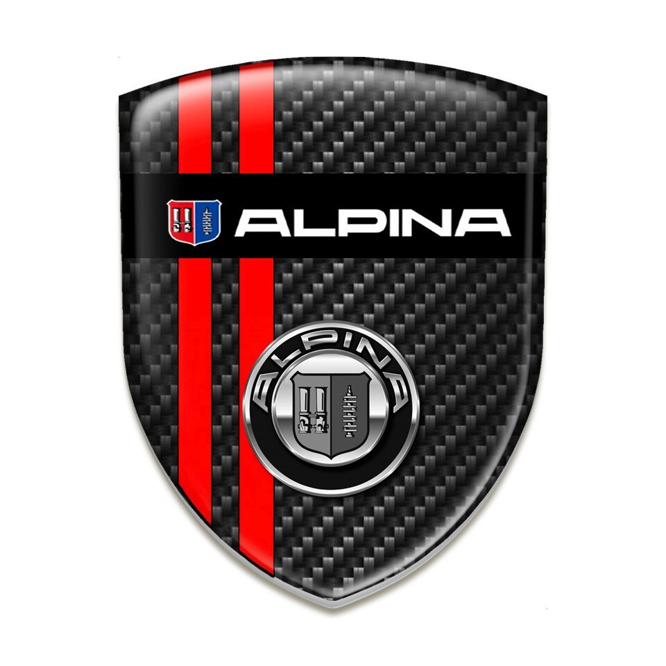All Sizes Alpina Logo Silicone Shield Emblem Sticker Car Tuning, Phone