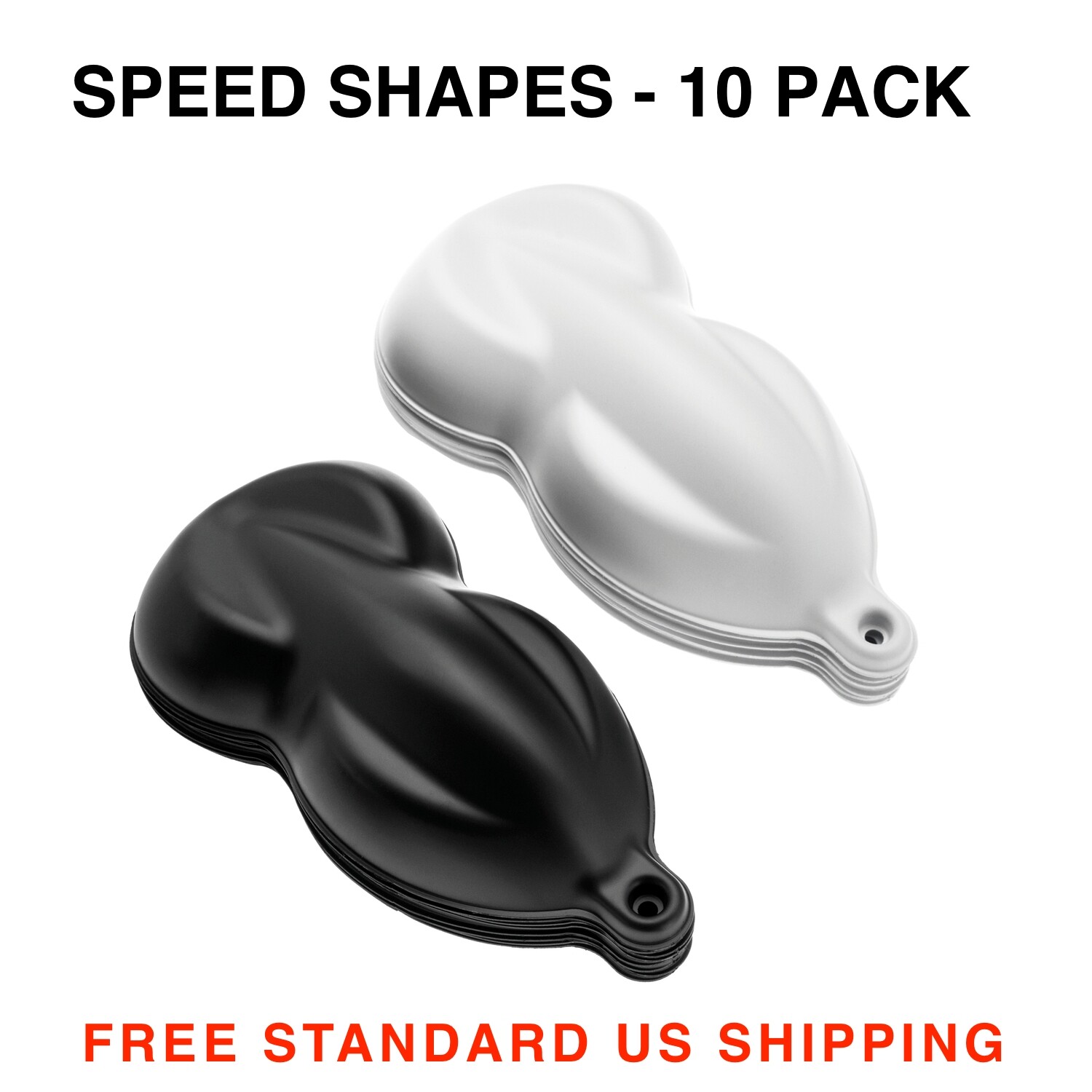 Speed Shapes White / Black - Plastic Paint Model/Display Hydrographics -10 Pack