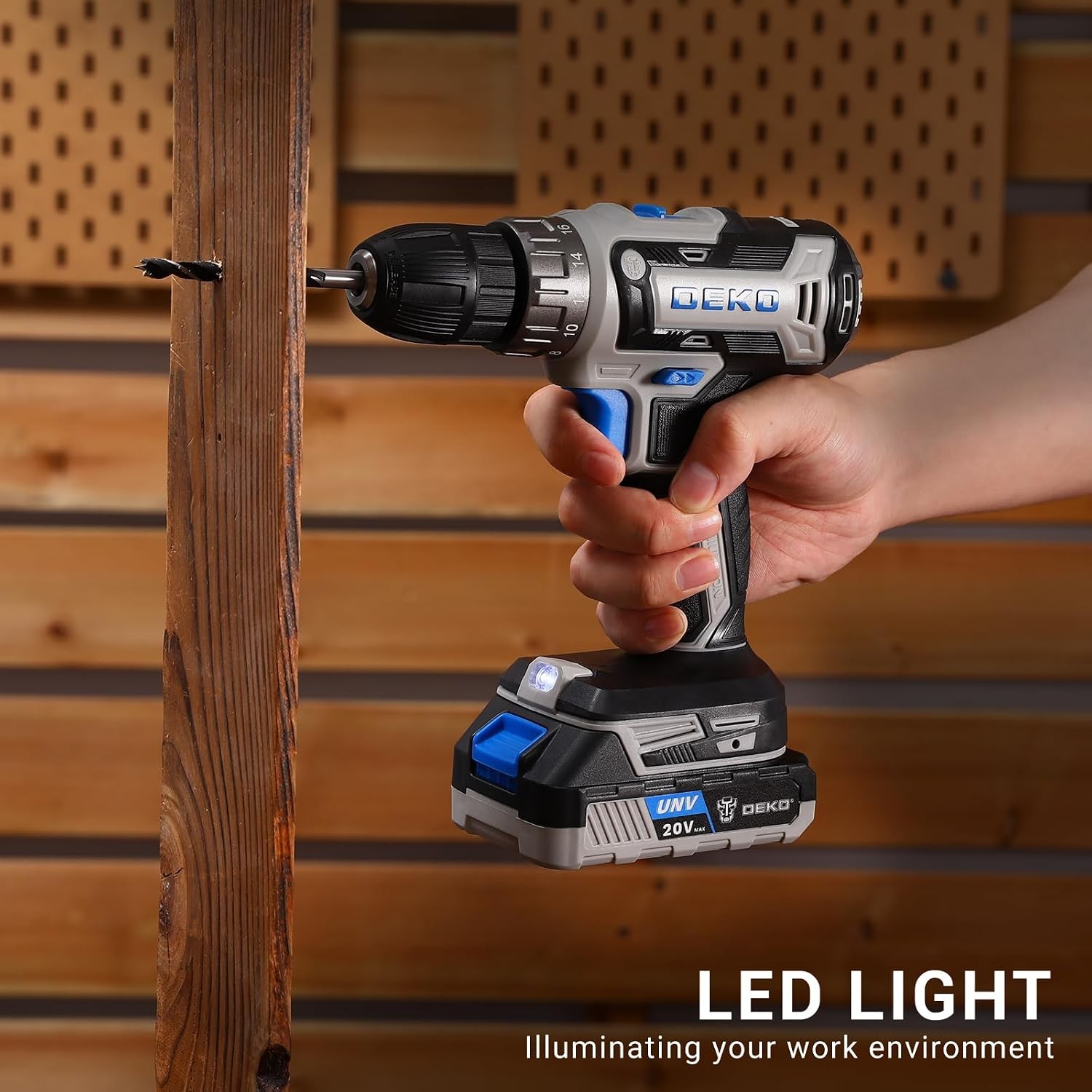 Power Drill Cordless: DEKO PRO Cordless Drill 20V Electric Power Drill Set Tool