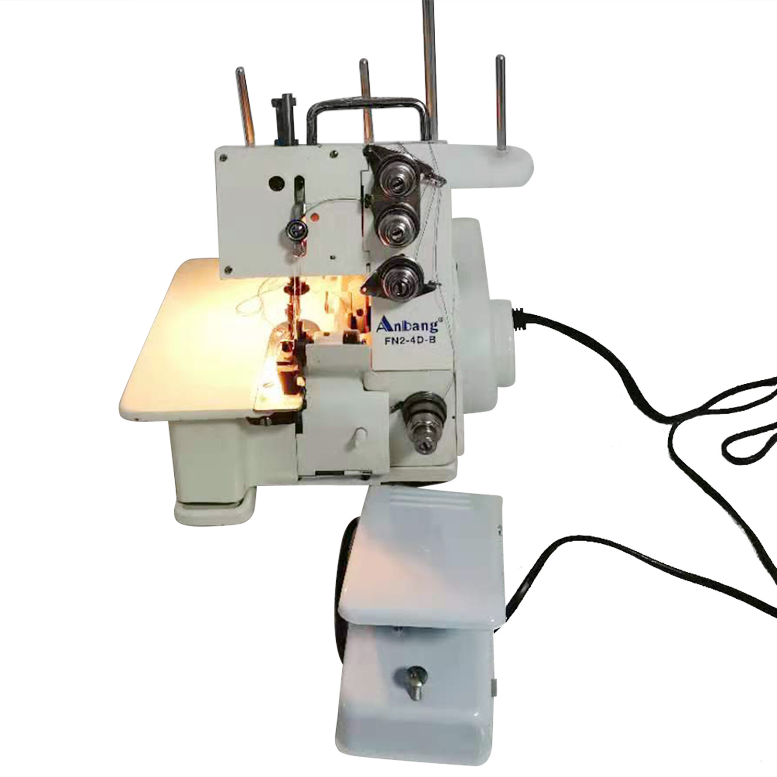 Professional 4 Thread Serger Overlock Sewing Machine 4-Line with Foot Controller
