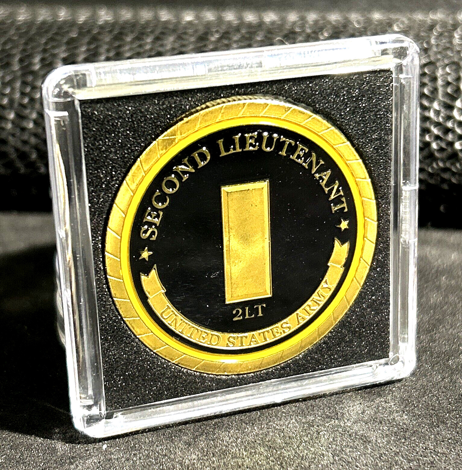 US ARMY SECOND (2ND) LIEUTENANT Challenge Coin with case-SHIPS WITIN 24 HRS!