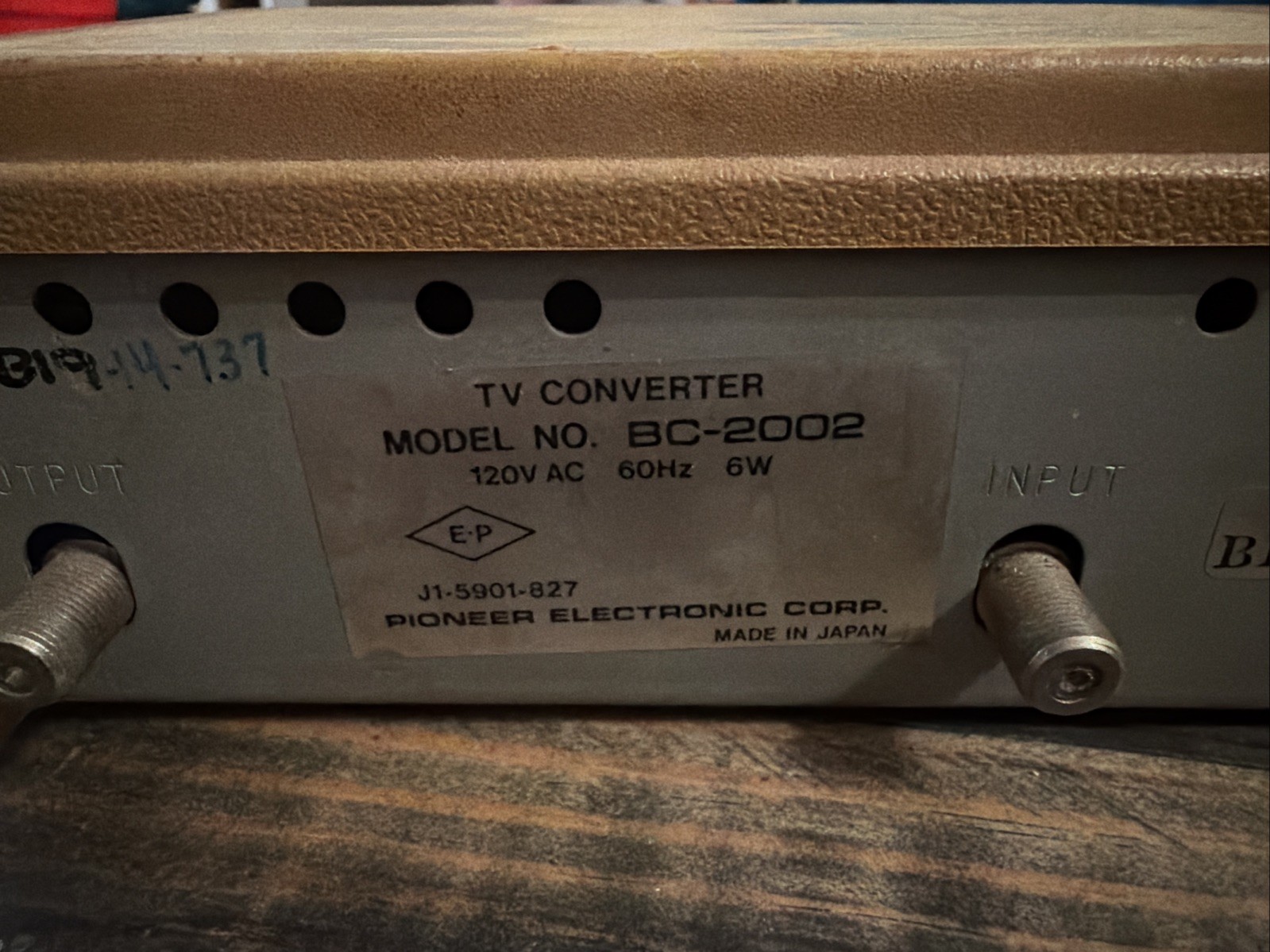Pioneer TV Converter Model No. BC-2002 Untested For Parts or Repair AS IS