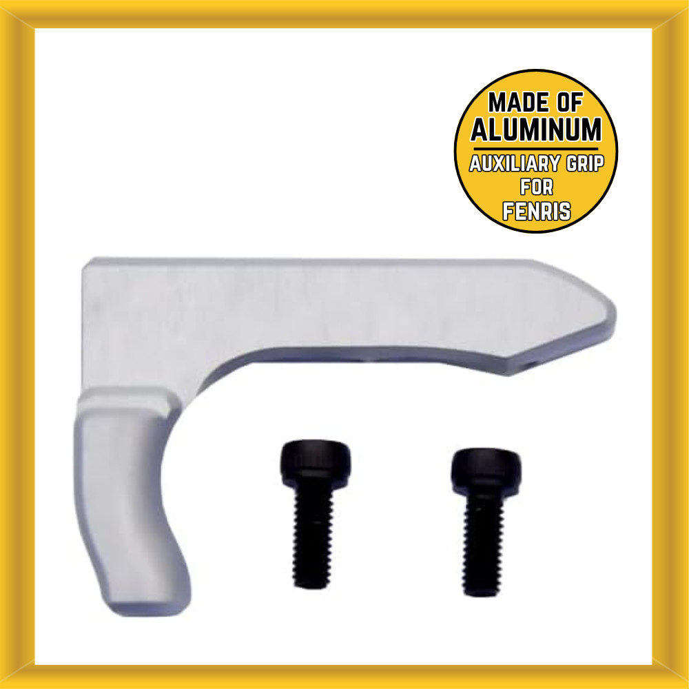 Steambow 0000319 Fenris Auxiliary Aluminum Grip In Silver With Screws Included