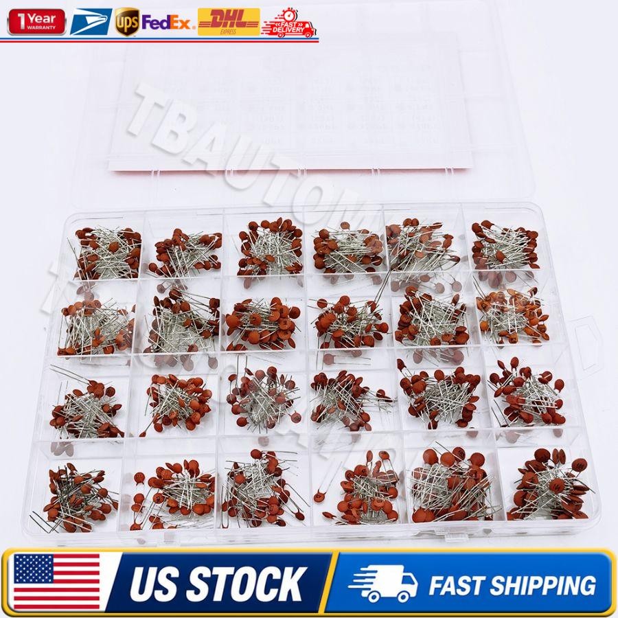 960Pcs/Lot X 2PF-0.1UF 50V 24Value*40Pcs Ceramic Capacitor Assortment Kit US