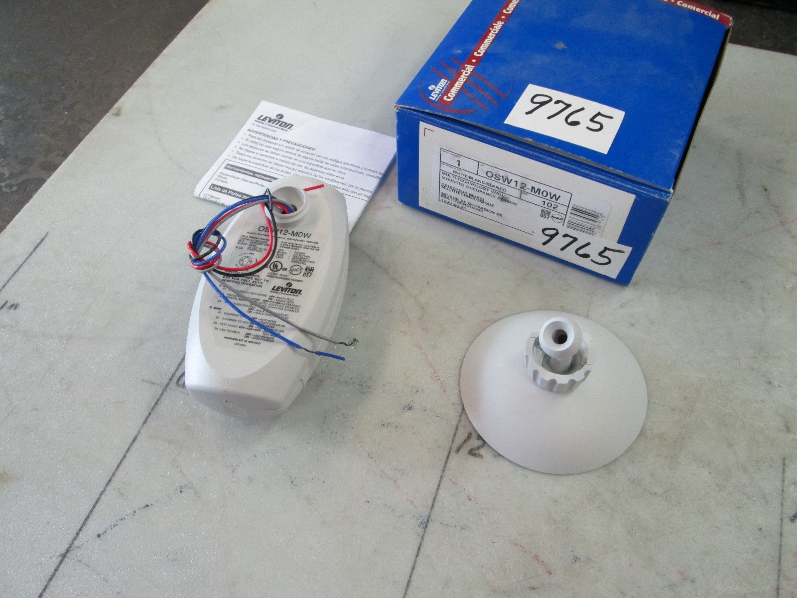 Leviton Multi Technology Occupancy Sensor Cat #OSW12-M0W Wall Mount White (NIB)