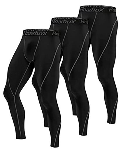 1, 2 or 3 Pack Men's Compression Pants Athletic Medium 3pack-black+black+black