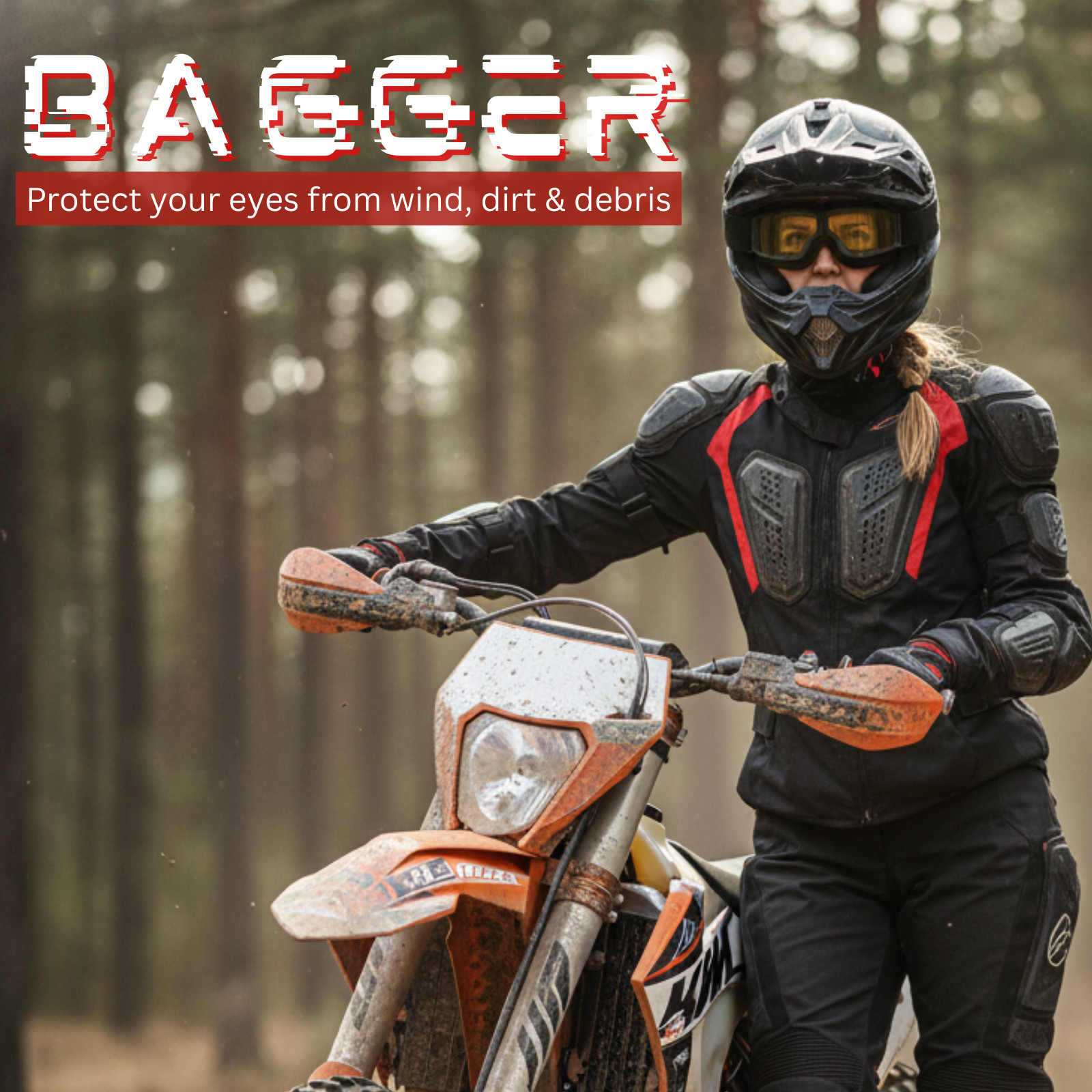Motorcycle Goggles Cover Over Glasses with Foam Padding & Adjustable Strap