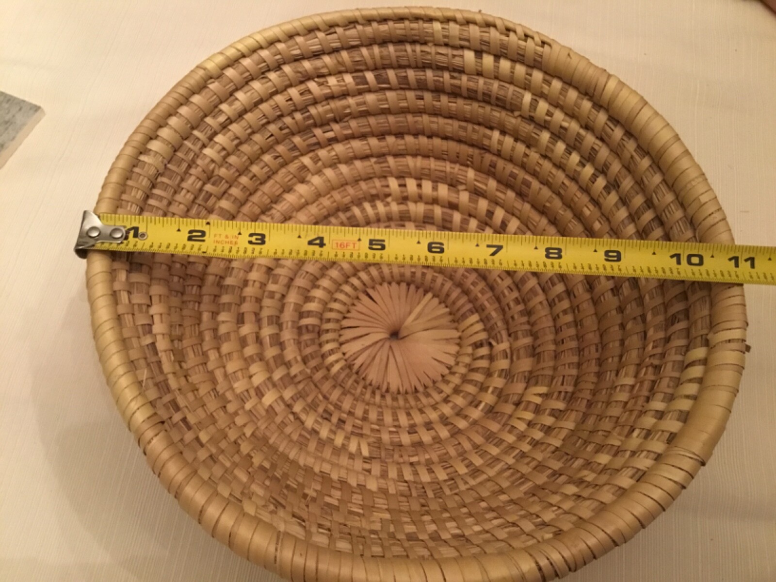 Large SWEETGRASS Basket 11” Diameter and Paperback