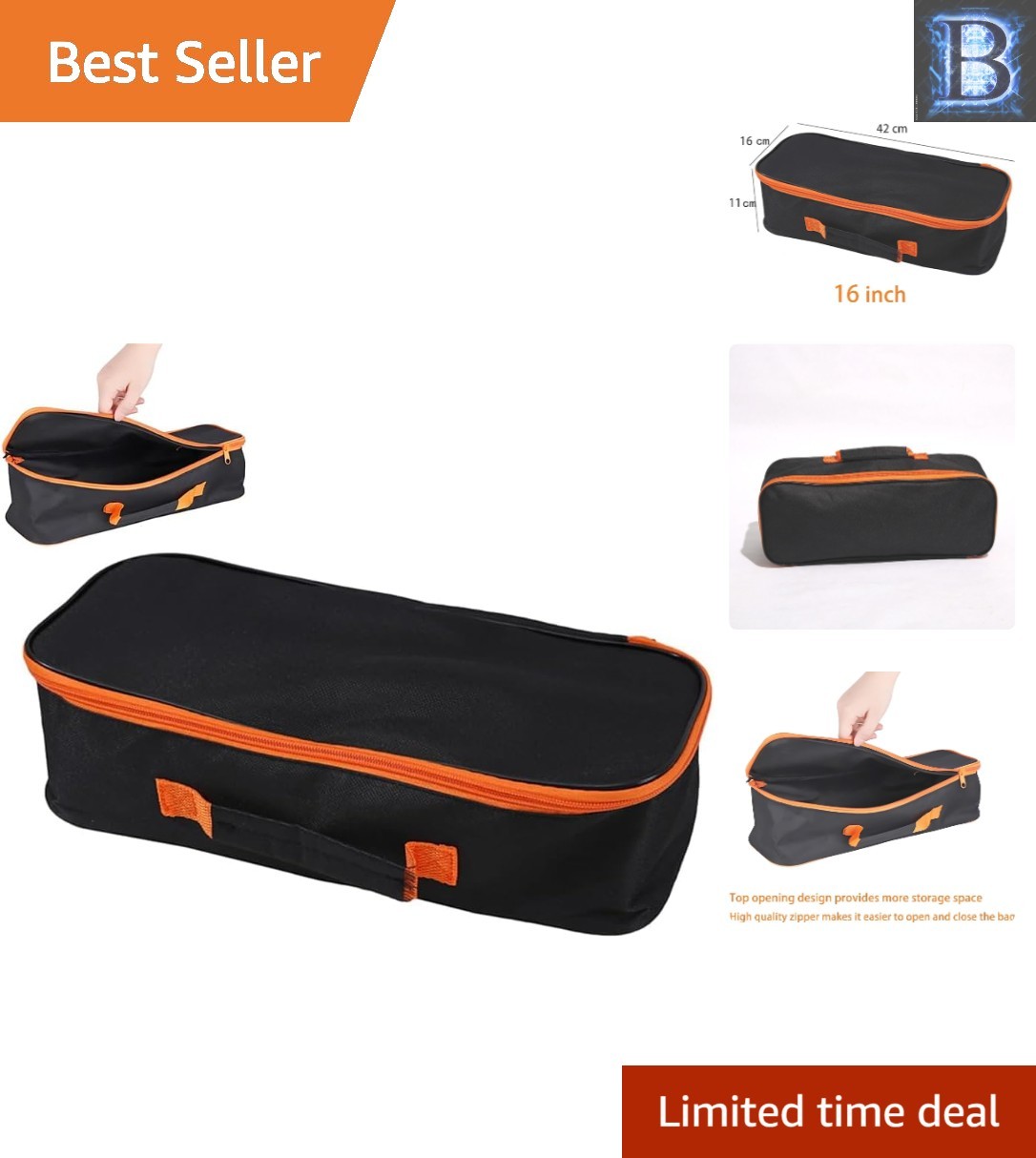 Lightweight 16-Inch Waterproof Tool Bag - Perfect for DIY Enthusiasts