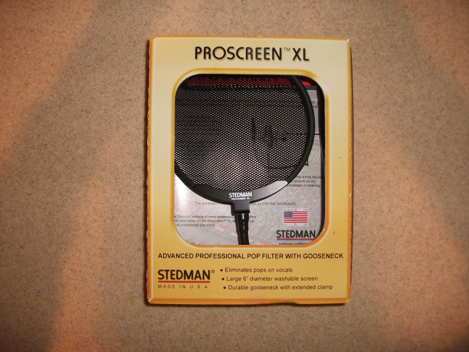 Stedman Proscreen XL Microphone Pop Screen Filter New in Box