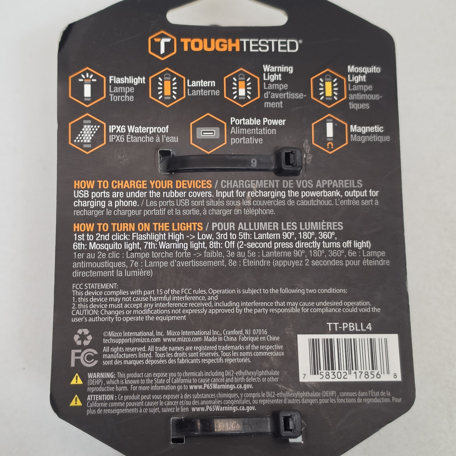 ToughTested TREK Lantern/Flashlight/Charger (TT-PBLL4)