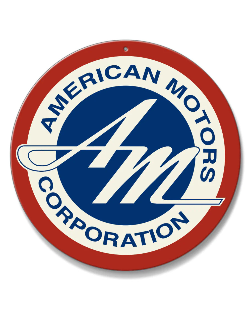 AMC Corporate Design Novelty Round Aluminum Sign - Made in the USA