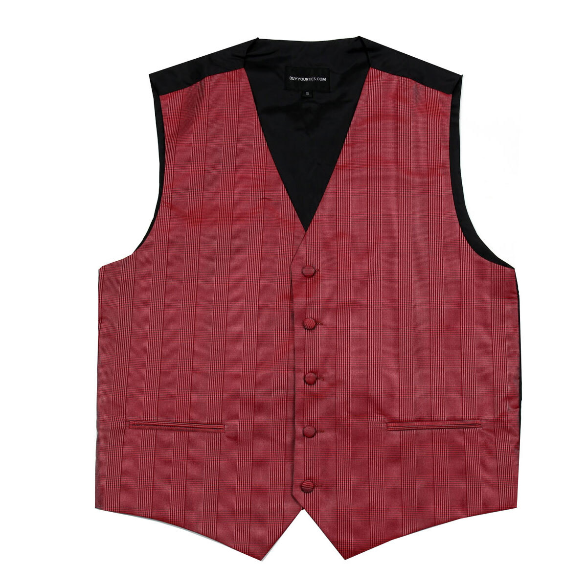 Men's Red Pattern Tuxedo Vest Formals Weddings Proms Fashion Waistcoat