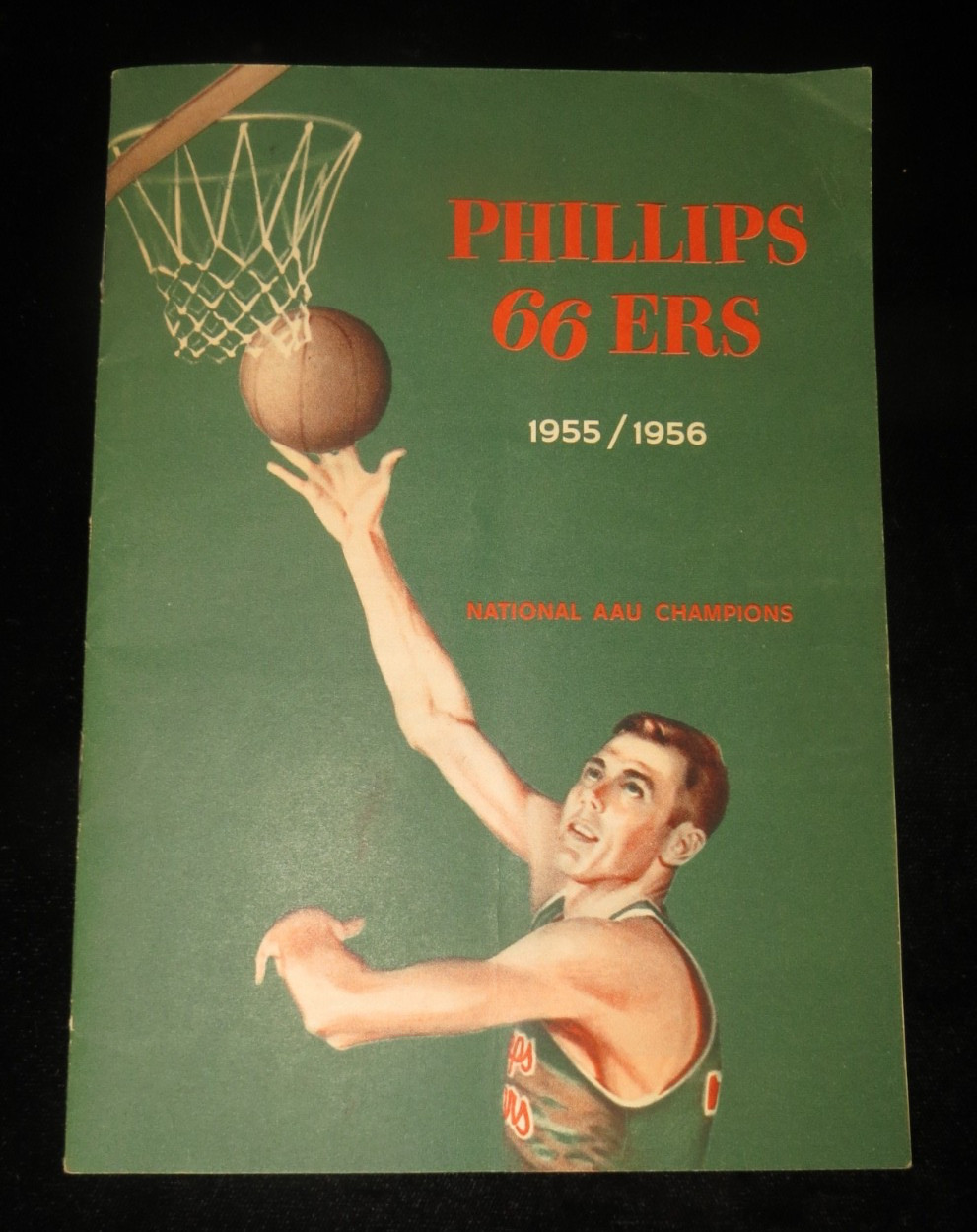 Vtg 1955-56 Phillips 66ers National AAU Champions Basketball Player Program Guid