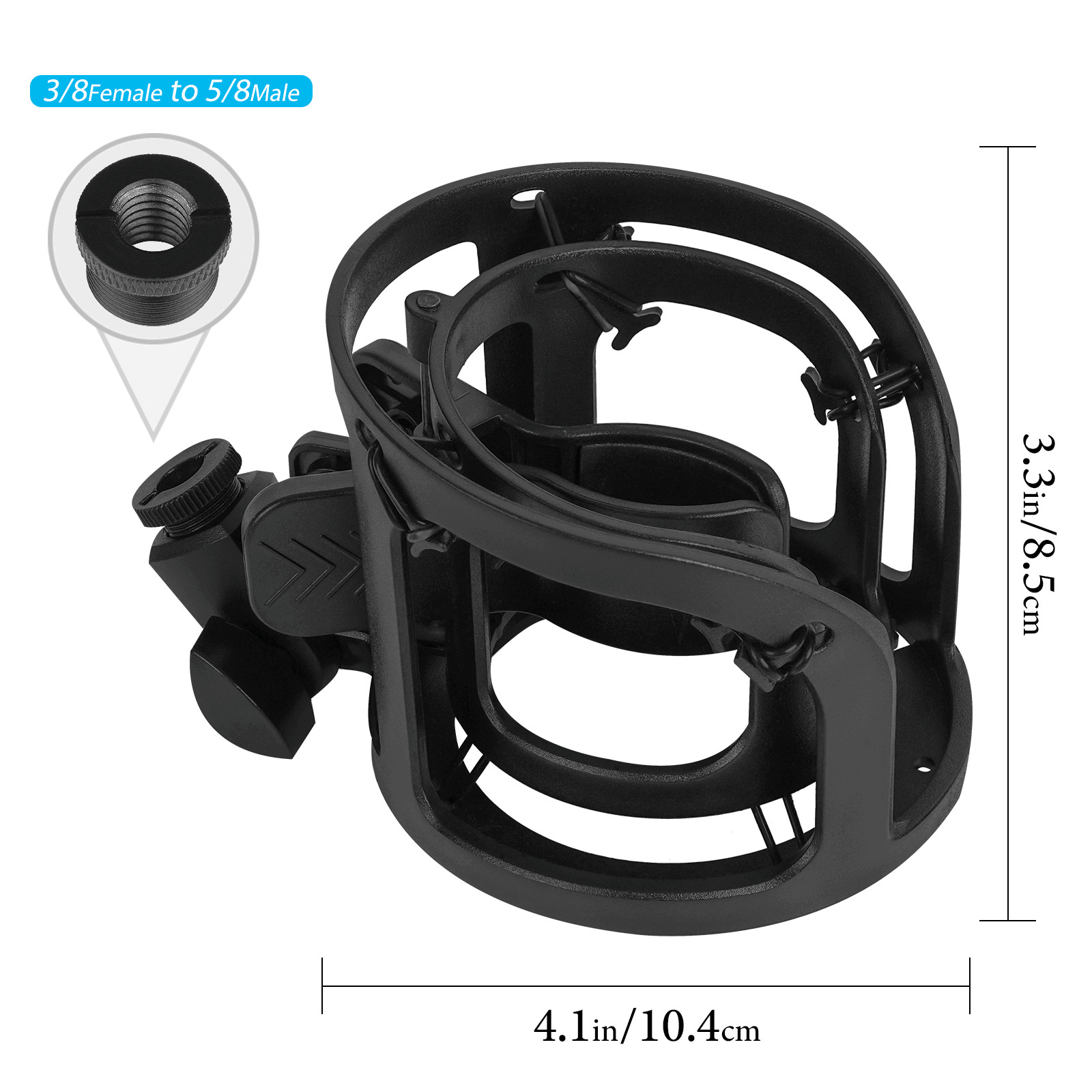 Geekria Microphone Shock Mount Holder, Anti Vibration Spider Shockmount