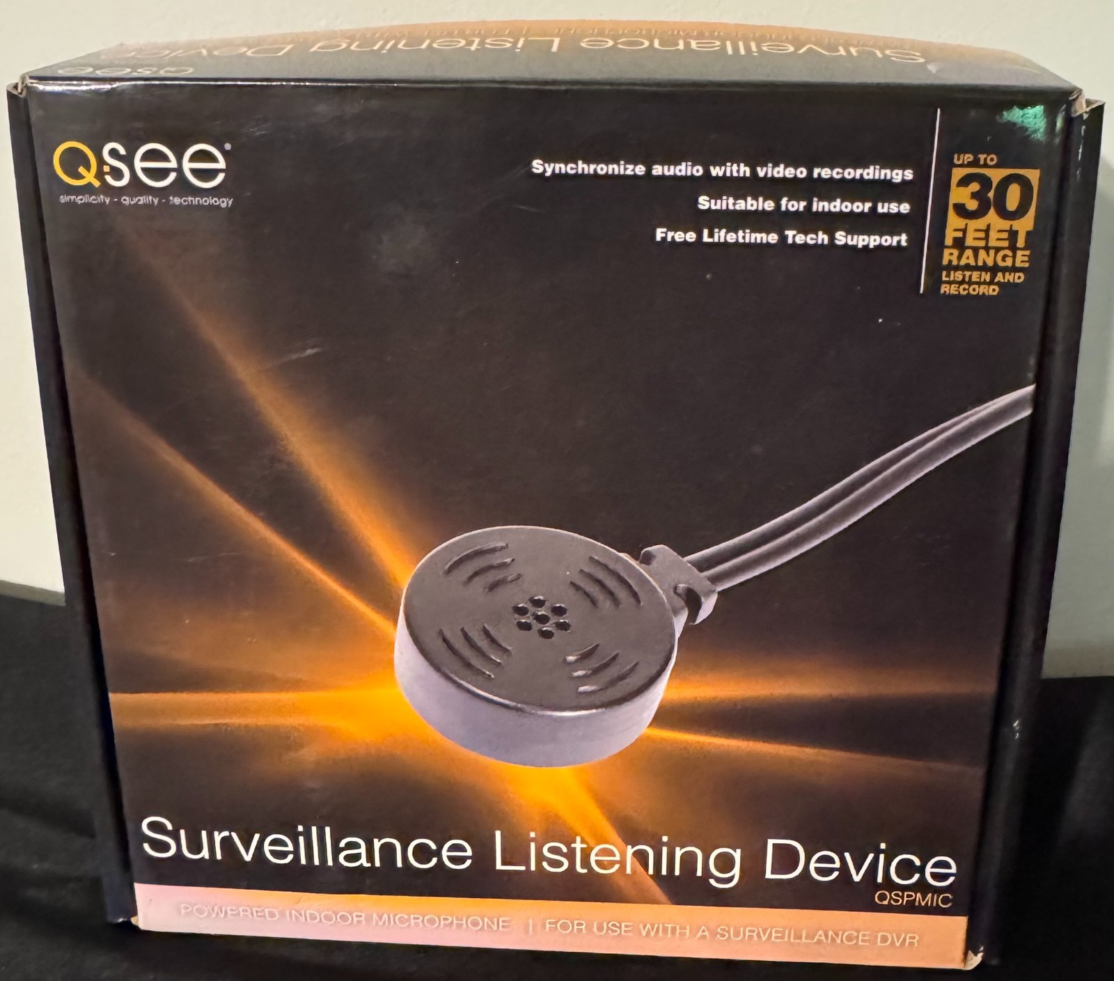 Q-See Surveillance Listening Device QSPMIC, 30' range