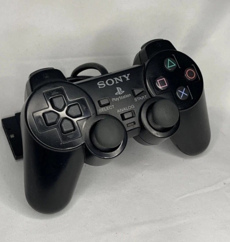 Sony PS2 BLACK Wired Controller OEM DualShock PlayStation 2 AUTHENTIC