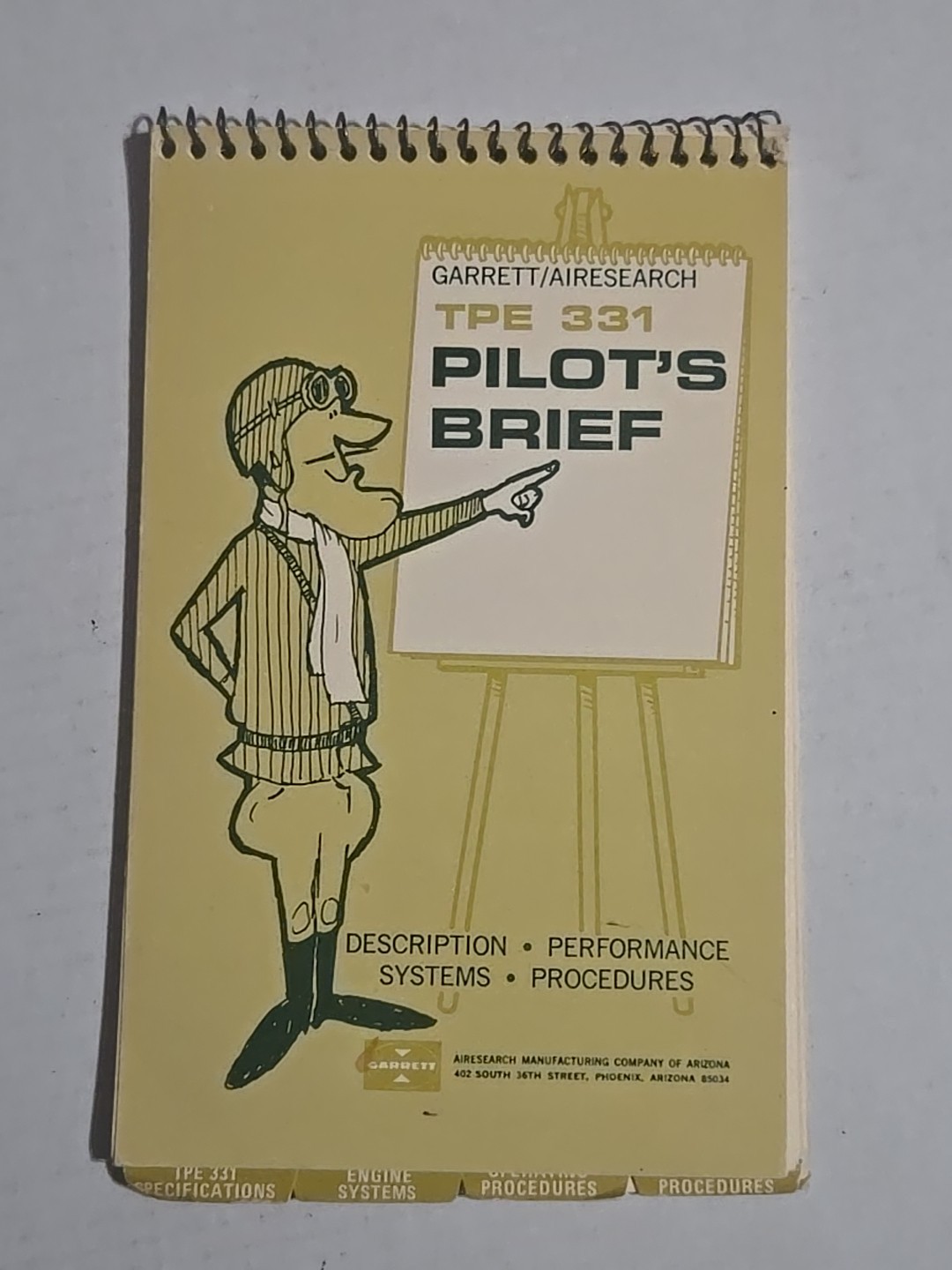 Garrett/Airsearch TPE 331 Pilot's Briefing Log