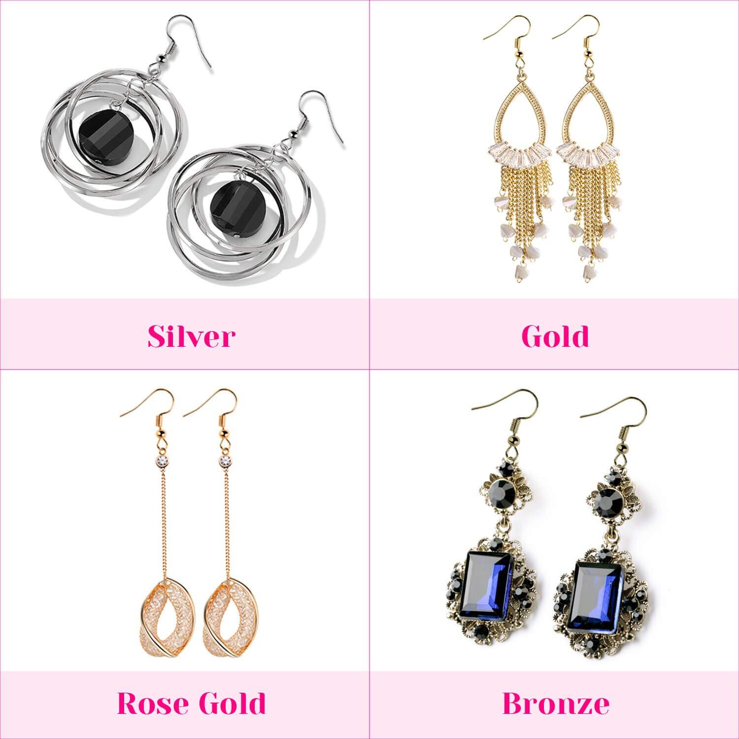 Earring Hooks for Jewelry Making, 2500Pcs Earring Making Supplies kit with Ea...