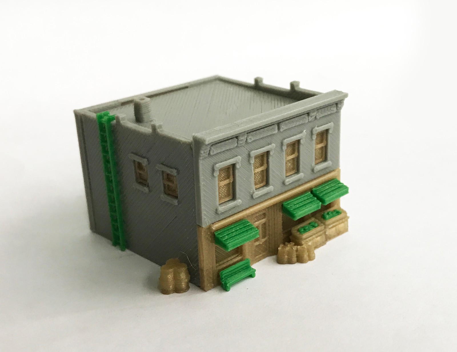 Outland Models Train Railroad City Fresh Food Shop / Store / Market Z Scale