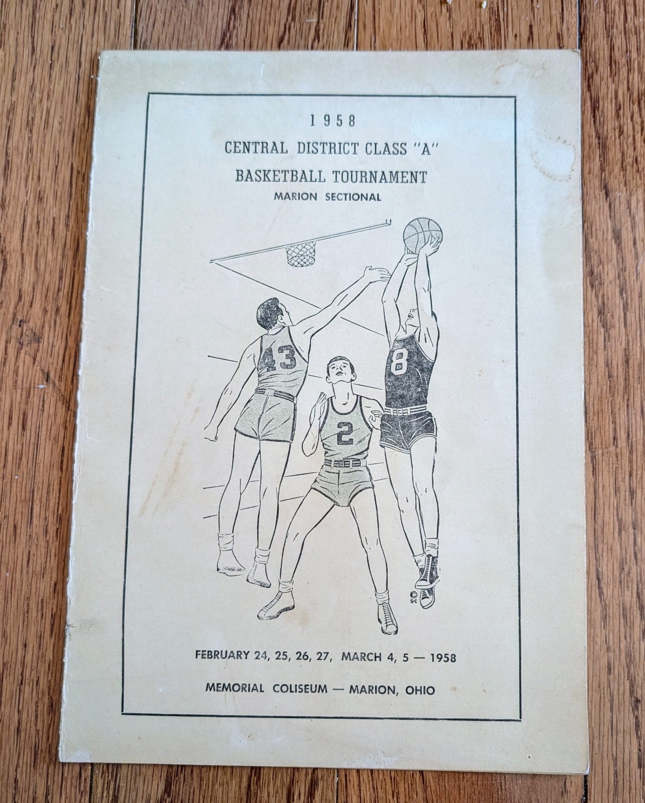 1958 Central Dist. Class A Basketball Tournament Marion Sectional Marion Ohio