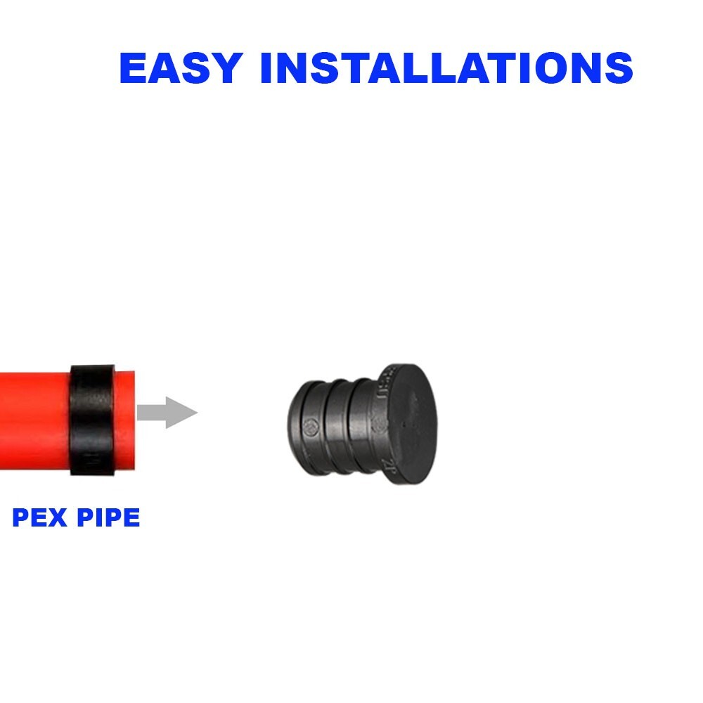 10 Pack PEX B Fittings 1" Plug (END CAP) Poly PPSU Barb Crimp Fitting ASTM F2159