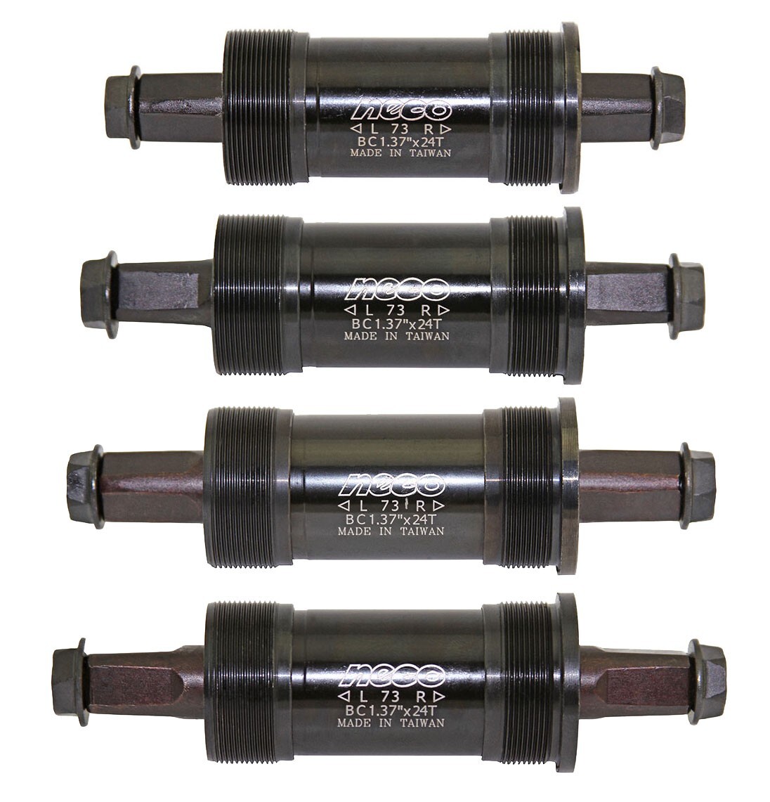 NECO Bicycle Sealed Bearing Bottom Bracket Square Taper 73mm Cartridge Black.