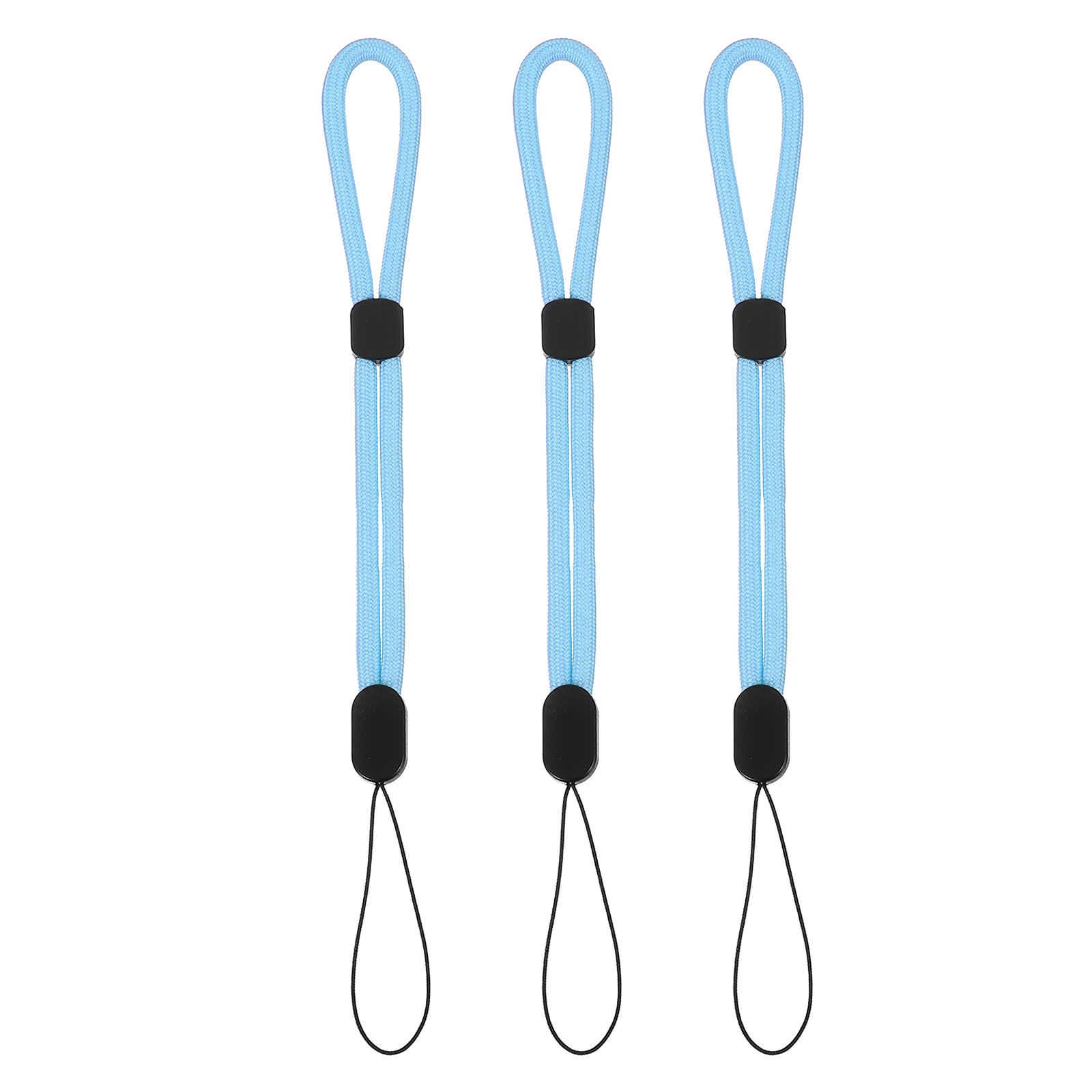 3Pcs Camera Wrist Strap Adjustable Wristlet Straps Lanyard Pure Sky Blue