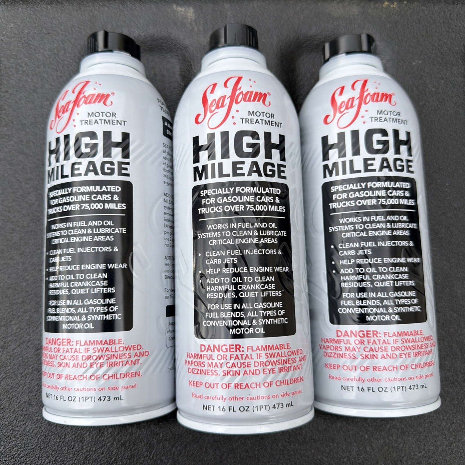 Sea Foam High Mileage Motor Treatment – 16oz (3 Pack) Brand New | Fast Shipping