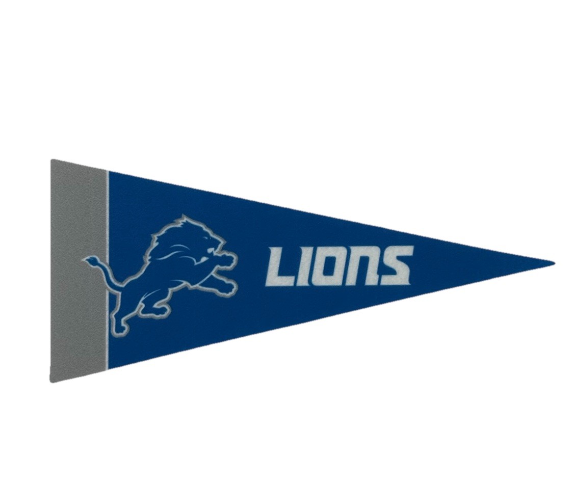 Detroit Lions Mini Pennant 4”x9" Football Felt Flag Memorabilia Collectible New