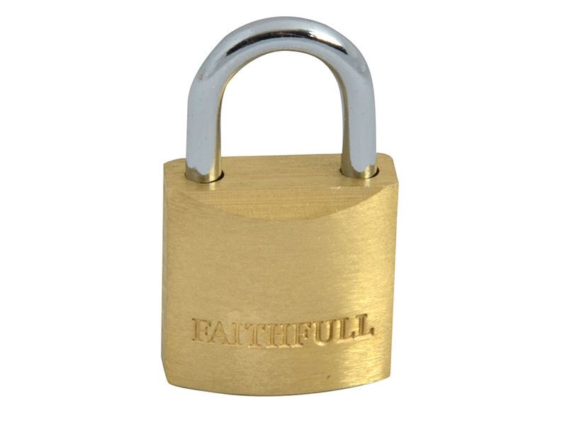 Faithfull - Cadenas en laiton 20mm 3 clés
