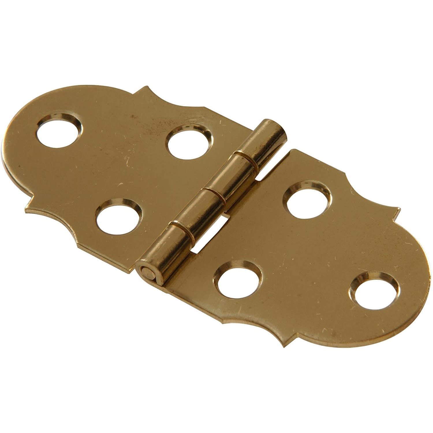 Hillman Decorative Hinge Bright Brass (1-15/16" x 2-7/8") 2 Pack