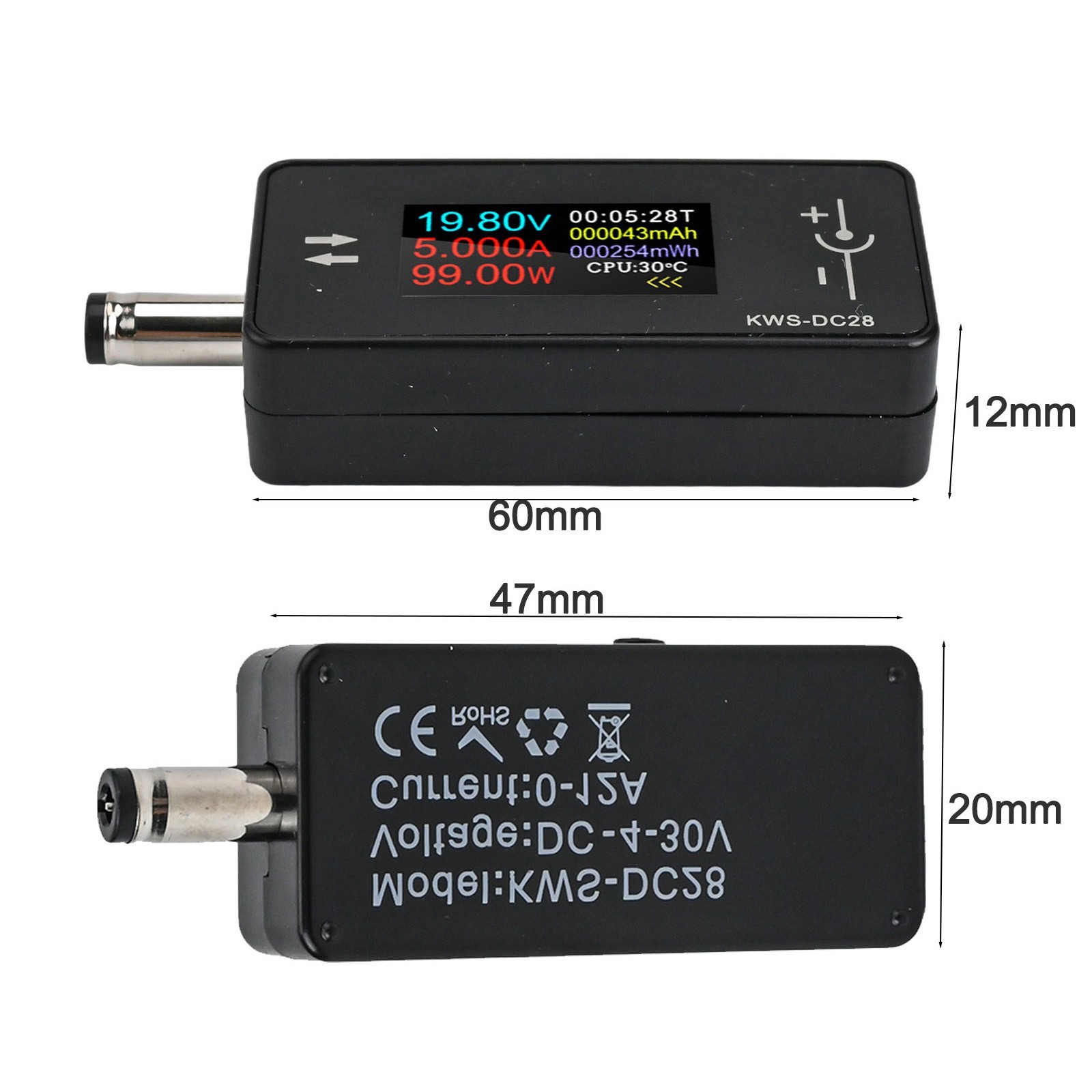 Voltage and Current Interface Tester 0 96 inch Display for Multiple Uses