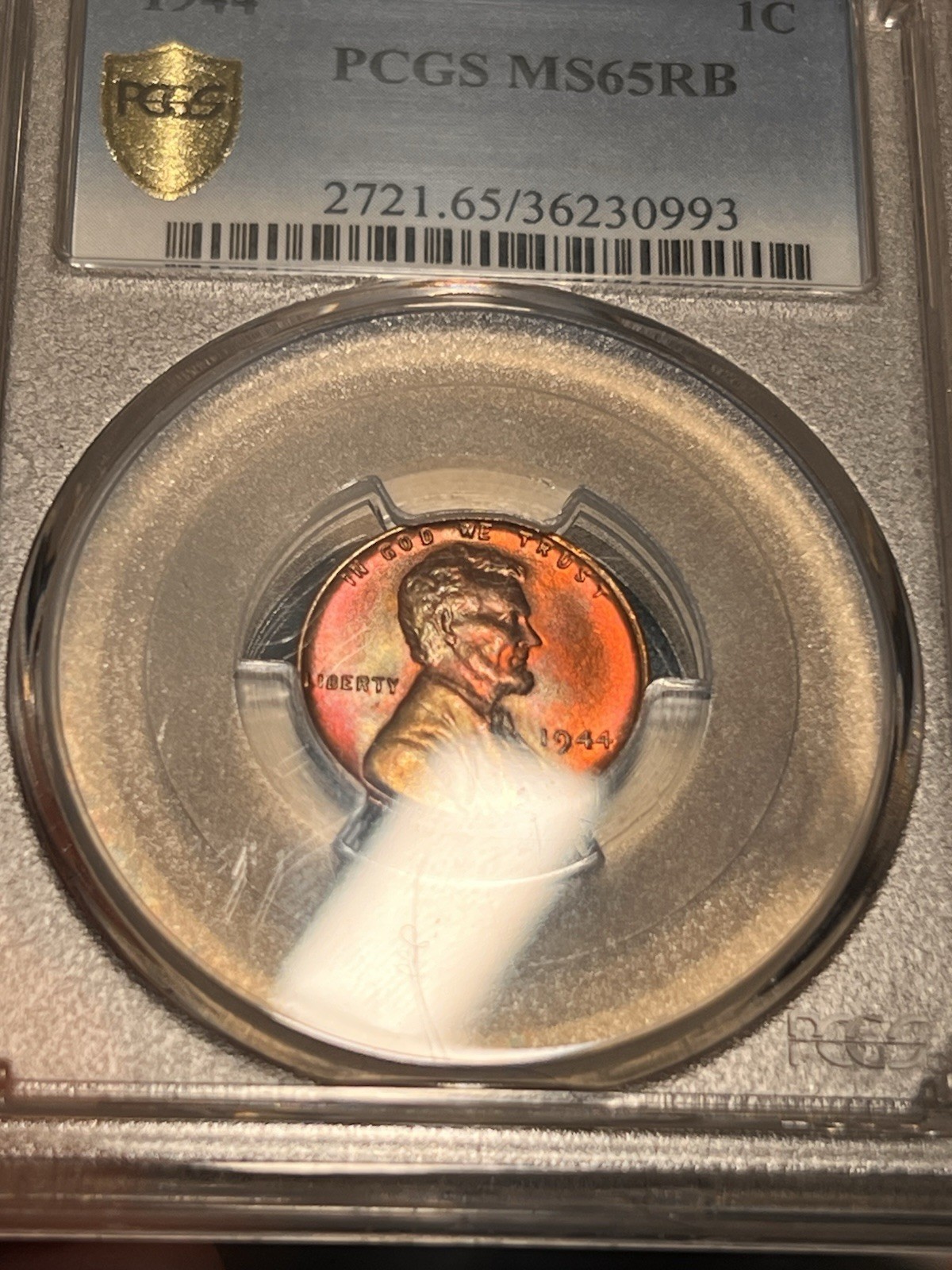 1944 Lincoln Wheat Cent PCGS MS65BN ~ Nice PINK/RED TONE!! #1158