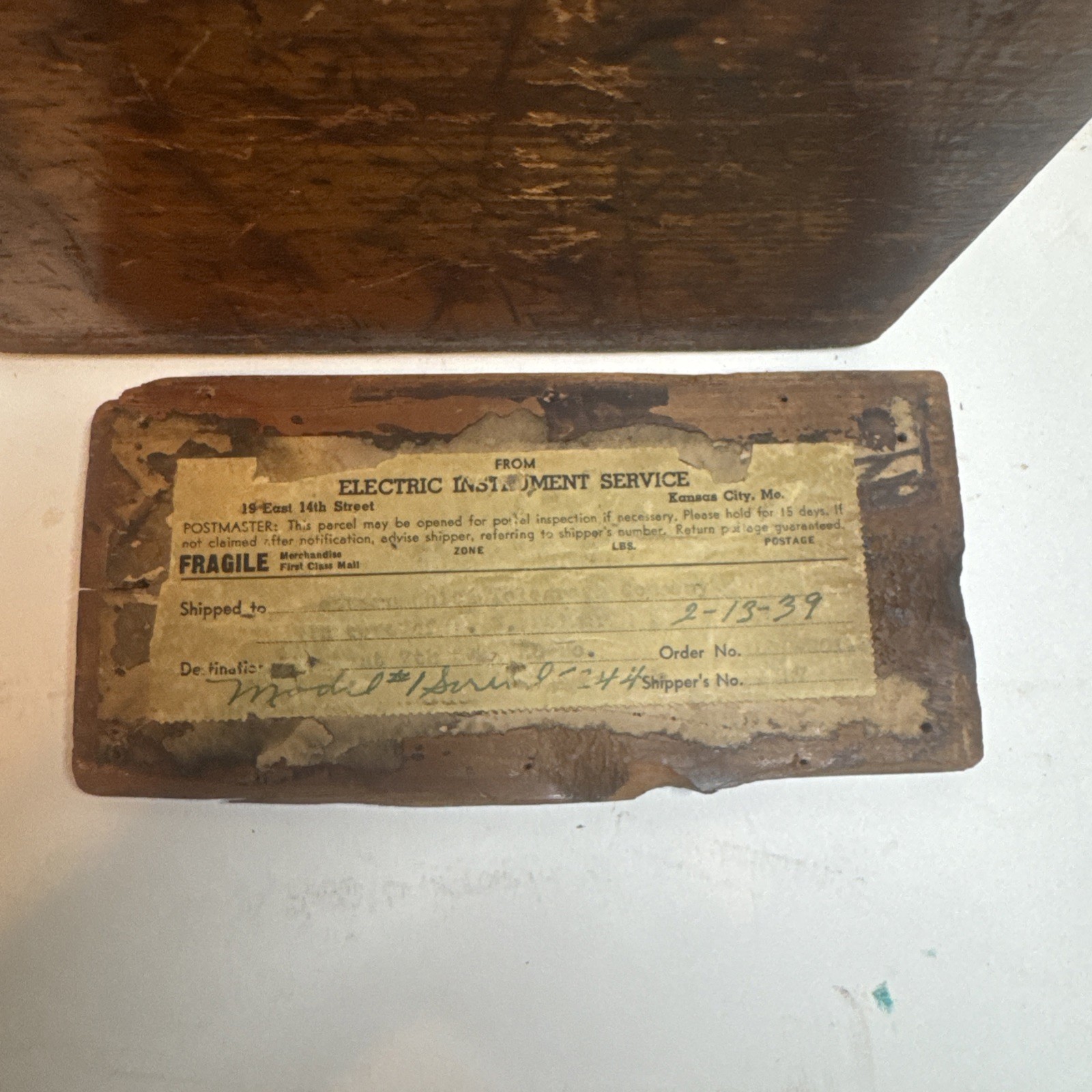 Vintage 1890s Weston Model 1 DC Voltmeter - Original Wood Case