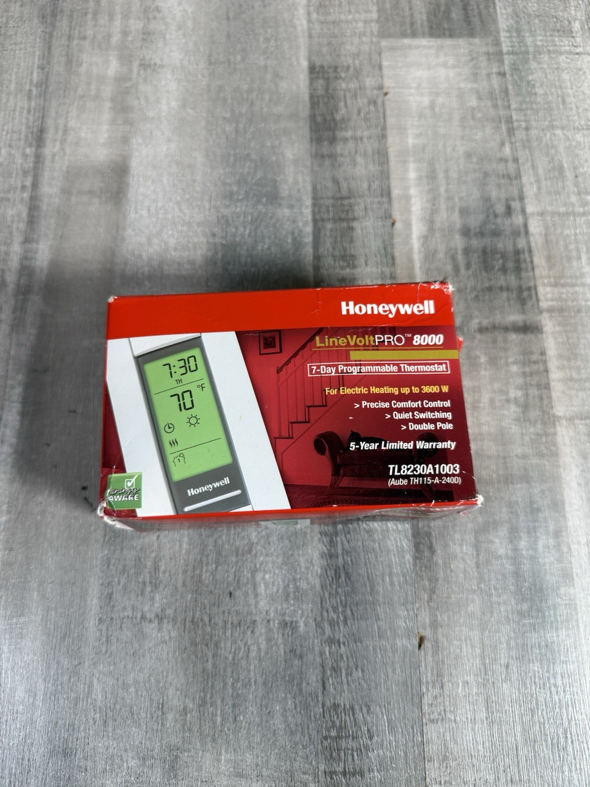 Honeywell LineVoltPRO 8000 7-Day Programmable Electric Thermostat DAMAGED BOX