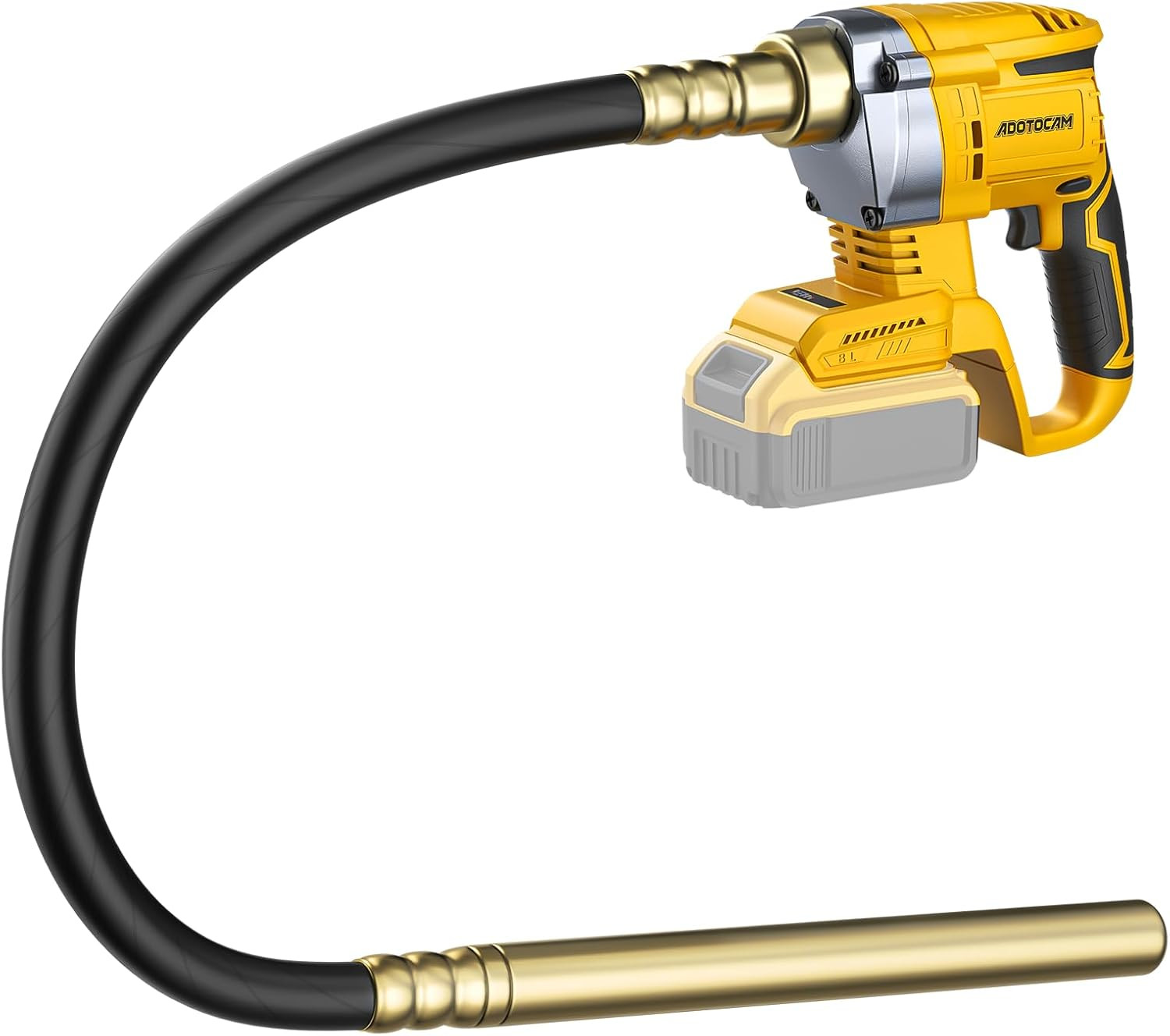Handheld Concrete Vibrating Tool Compatible with Dewalt 20V Battery (No Battery)